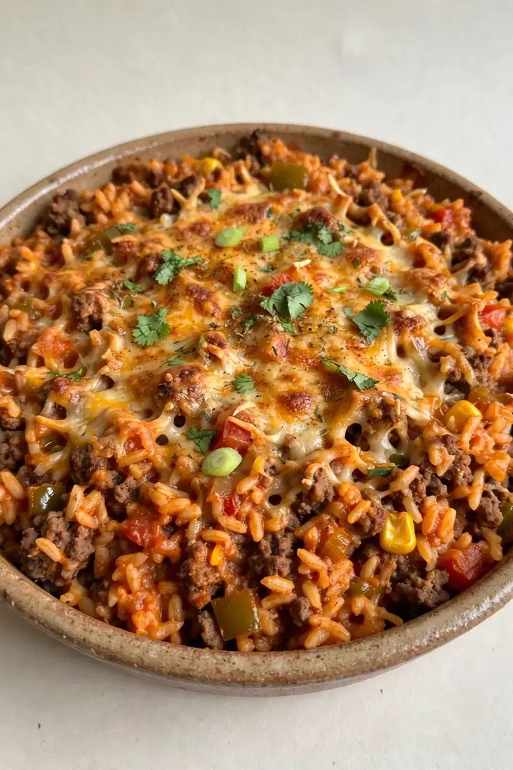 Spanish Rice and Ground Beef Bake