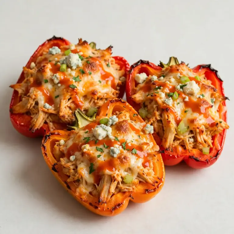 Buffalo Chicken Stuffed Peppers