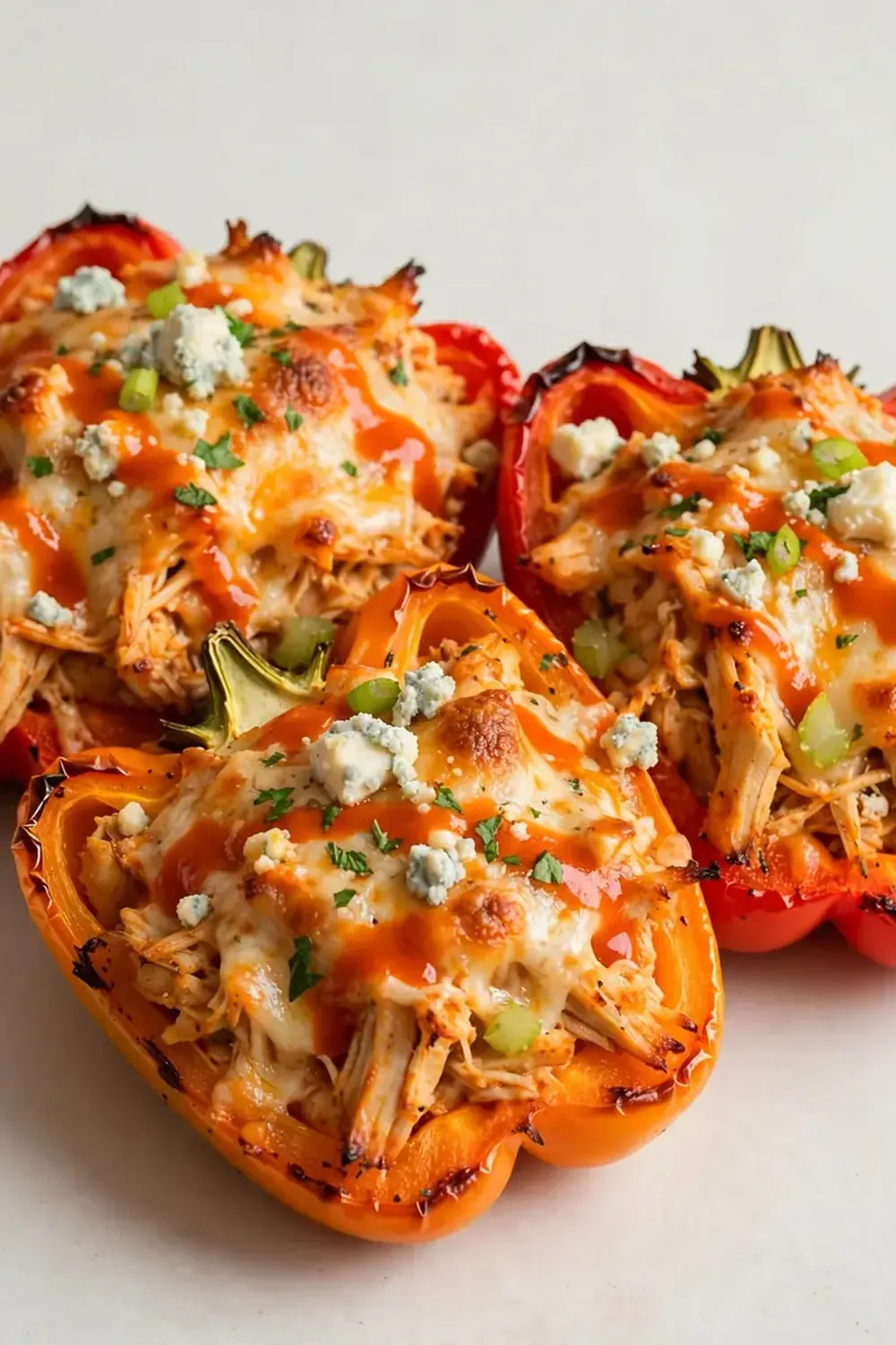 Buffalo Chicken Stuffed Peppers