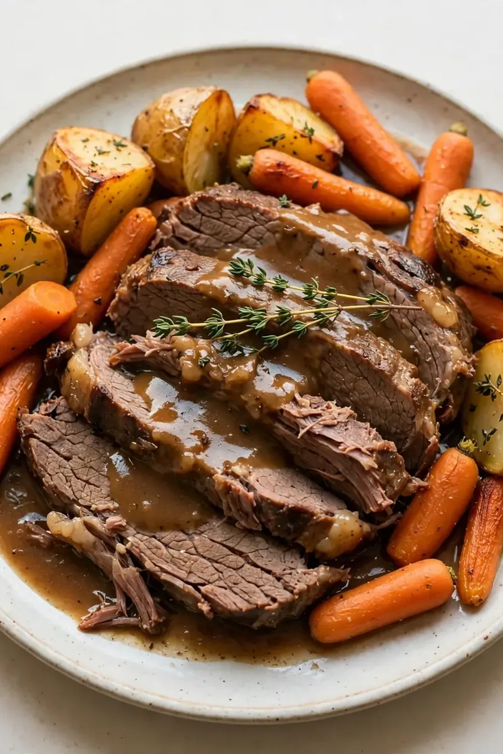 Classic American Pot Roast with Carrots and Potatoes