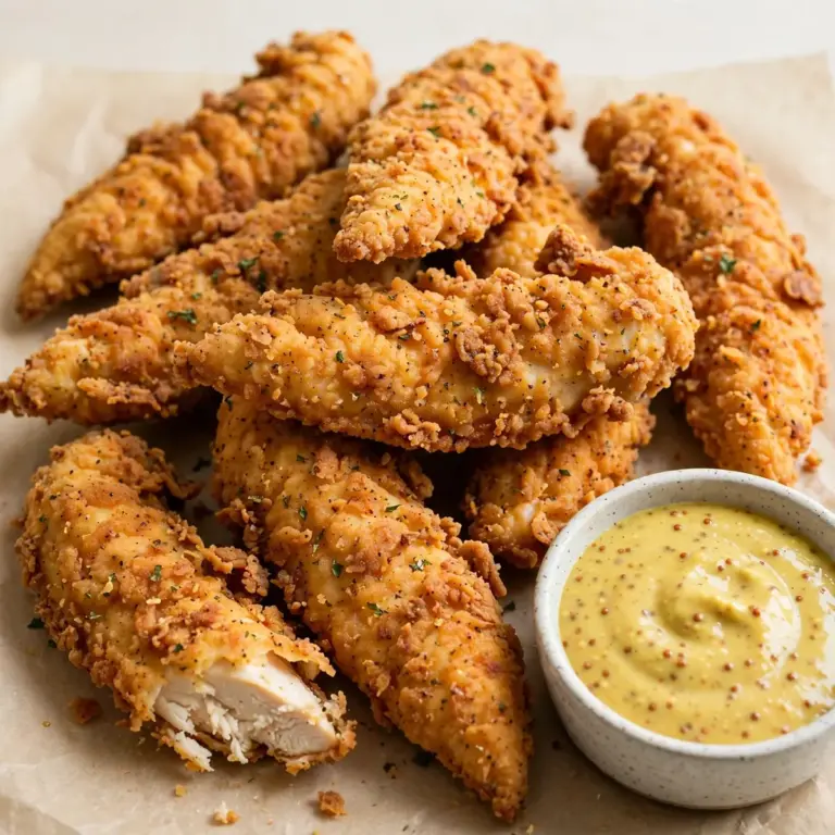 Crispy Chicken Tenders With Honey Mustard