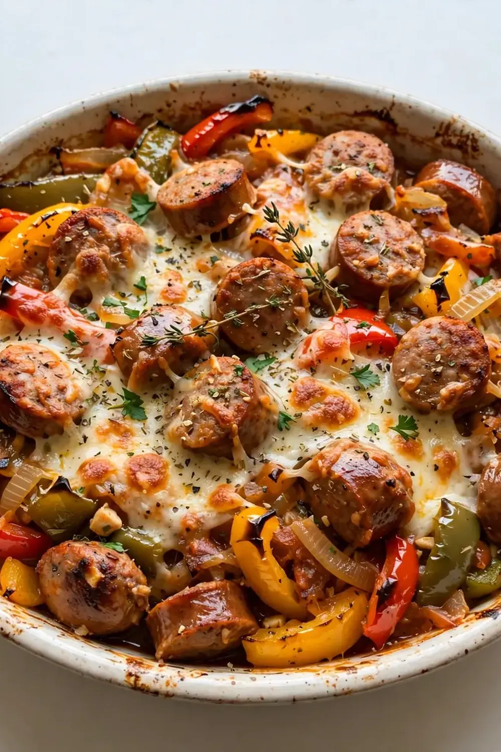 Turkey Sausage and Bell Pepper Bake