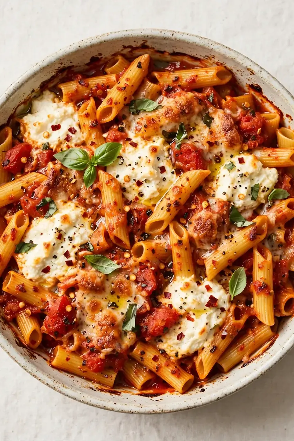 Spicy Tomato and Ricotta Baked Pasta
