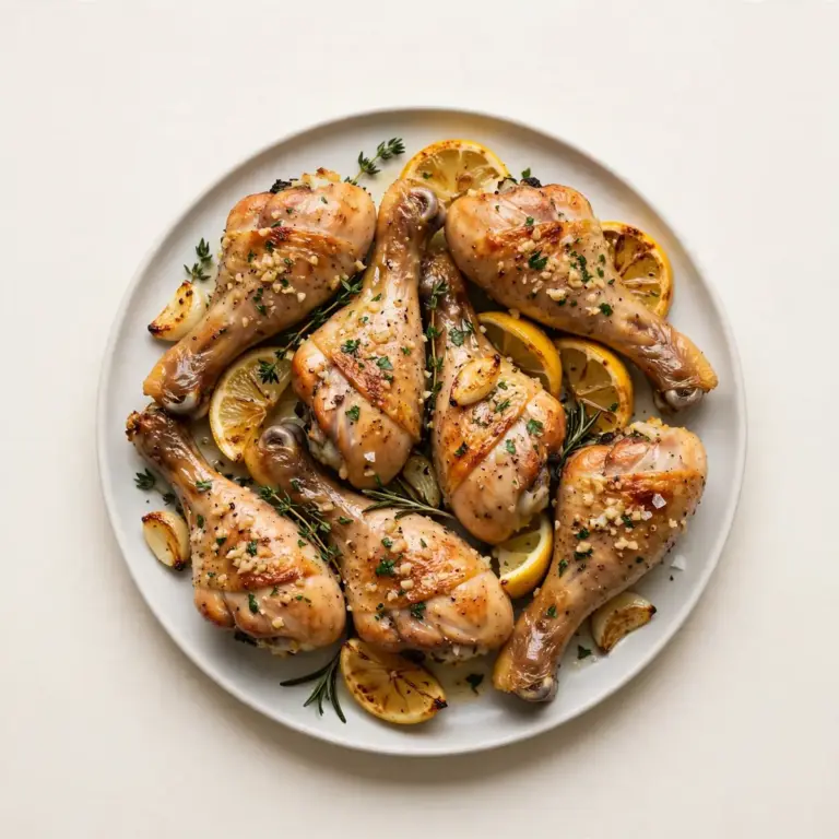 Lemon Garlic Baked Chicken Legs