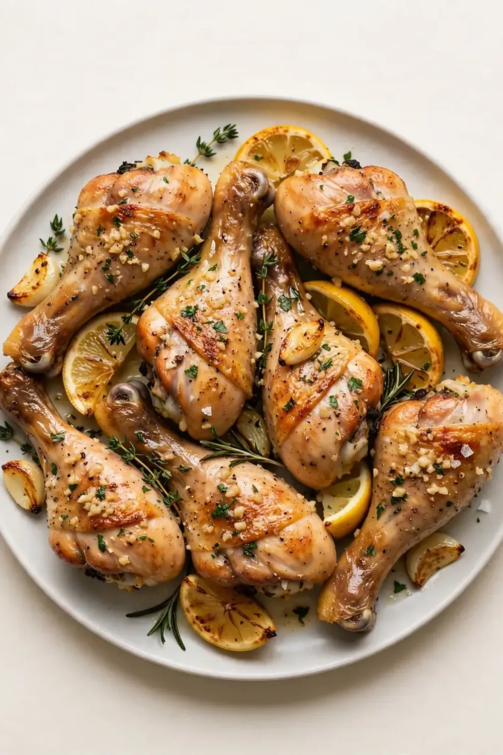 Lemon Garlic Baked Chicken Legs