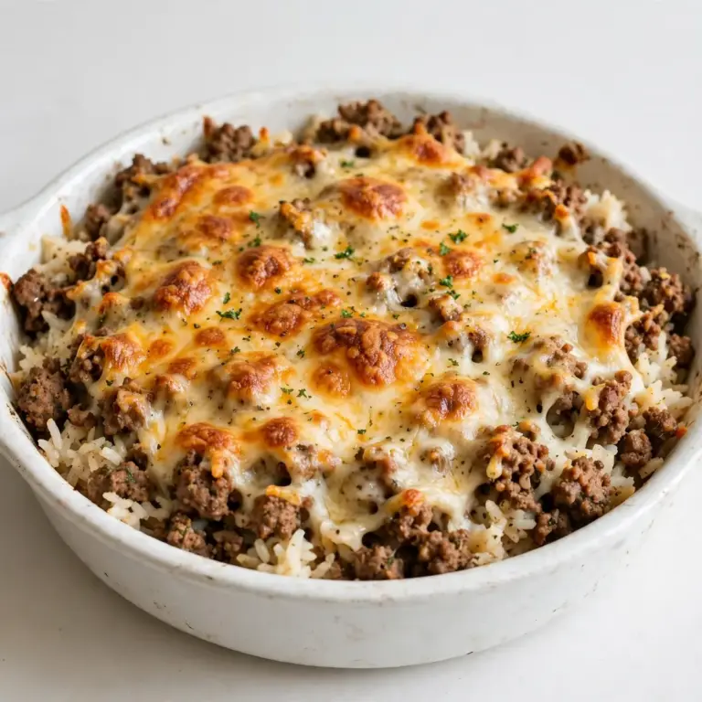 One-Pan Ground Beef and Rice Casserole for Busy Weeknights