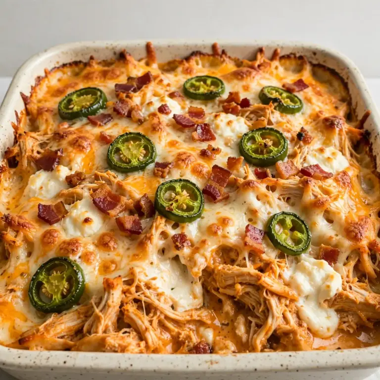 Quick Buffalo Chicken Jalapeño Popper Casserole for Busy Nights