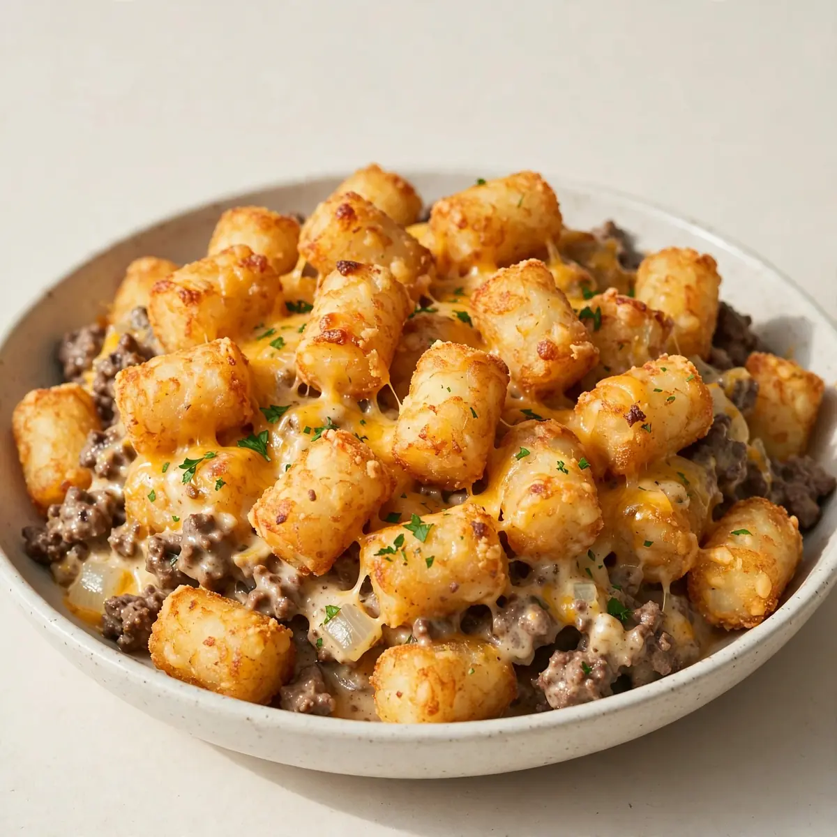Quick Busy Night Tater Tot Casserole with Ground Beef