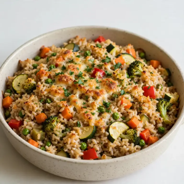 Quick Veggie-Packed Brown Rice Casserole for Busy Weeknights