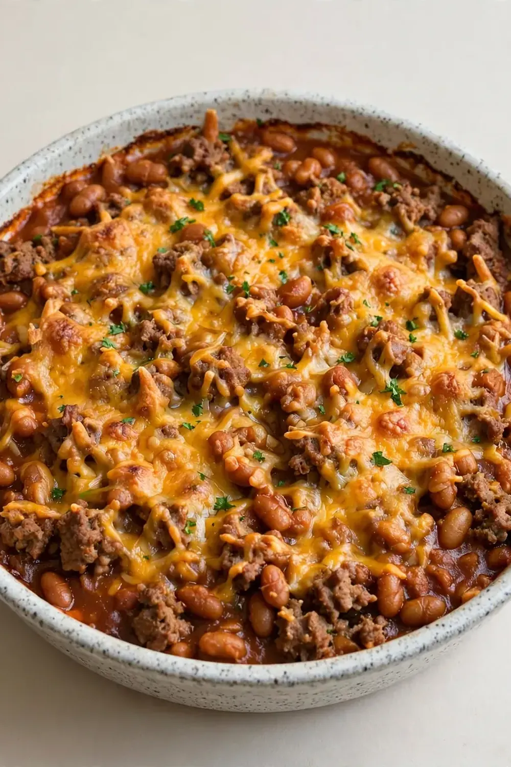 Baked Bean and Ground Beef Casserole