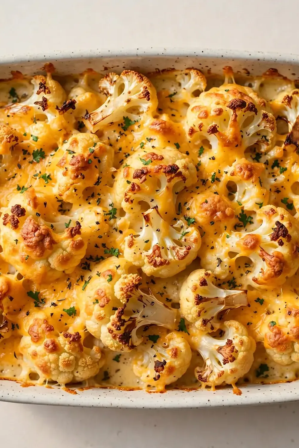 Roasted Cauliflower and Cheddar Bake