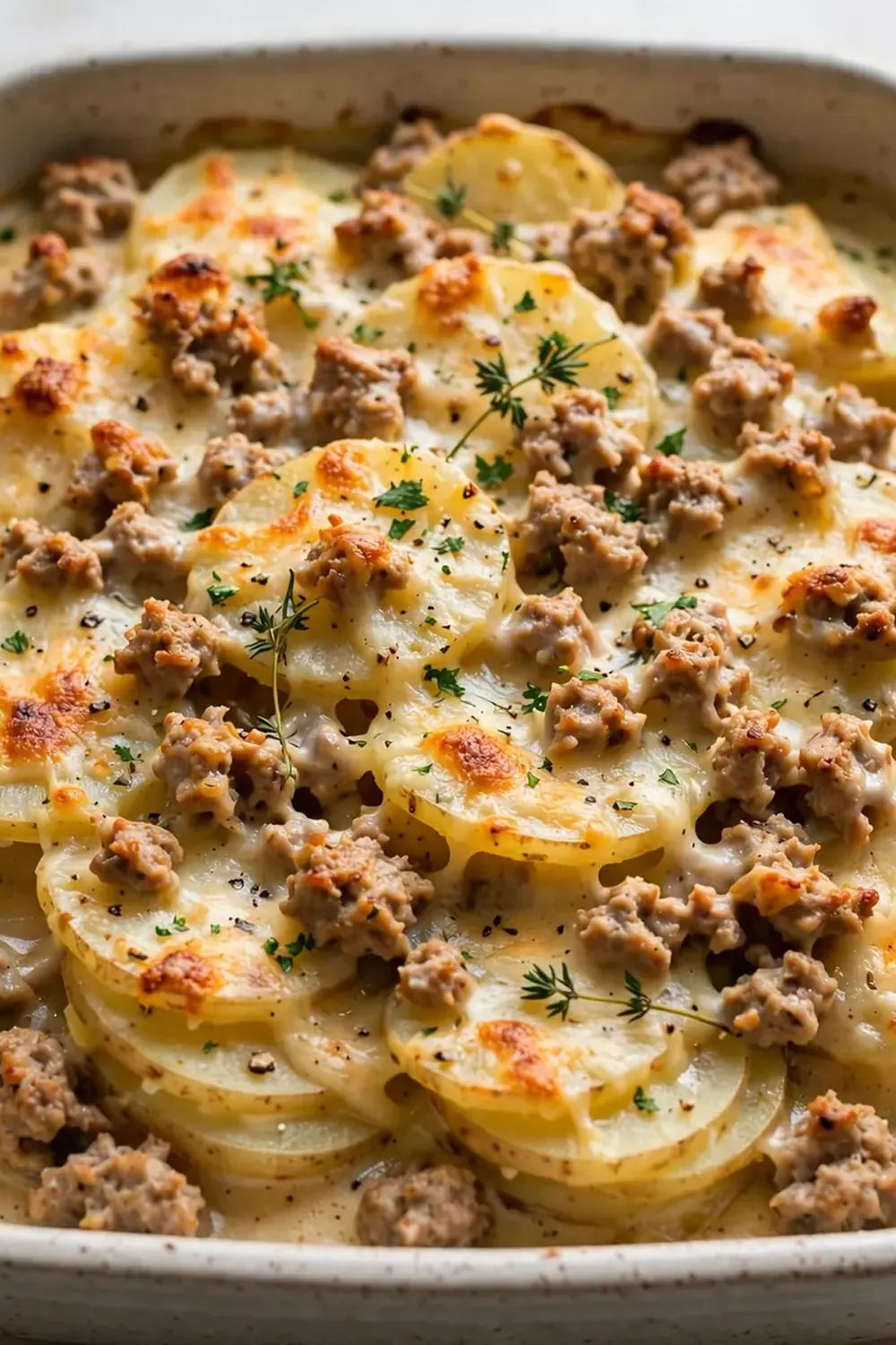 Scalloped Potatoes with Ground Turkey