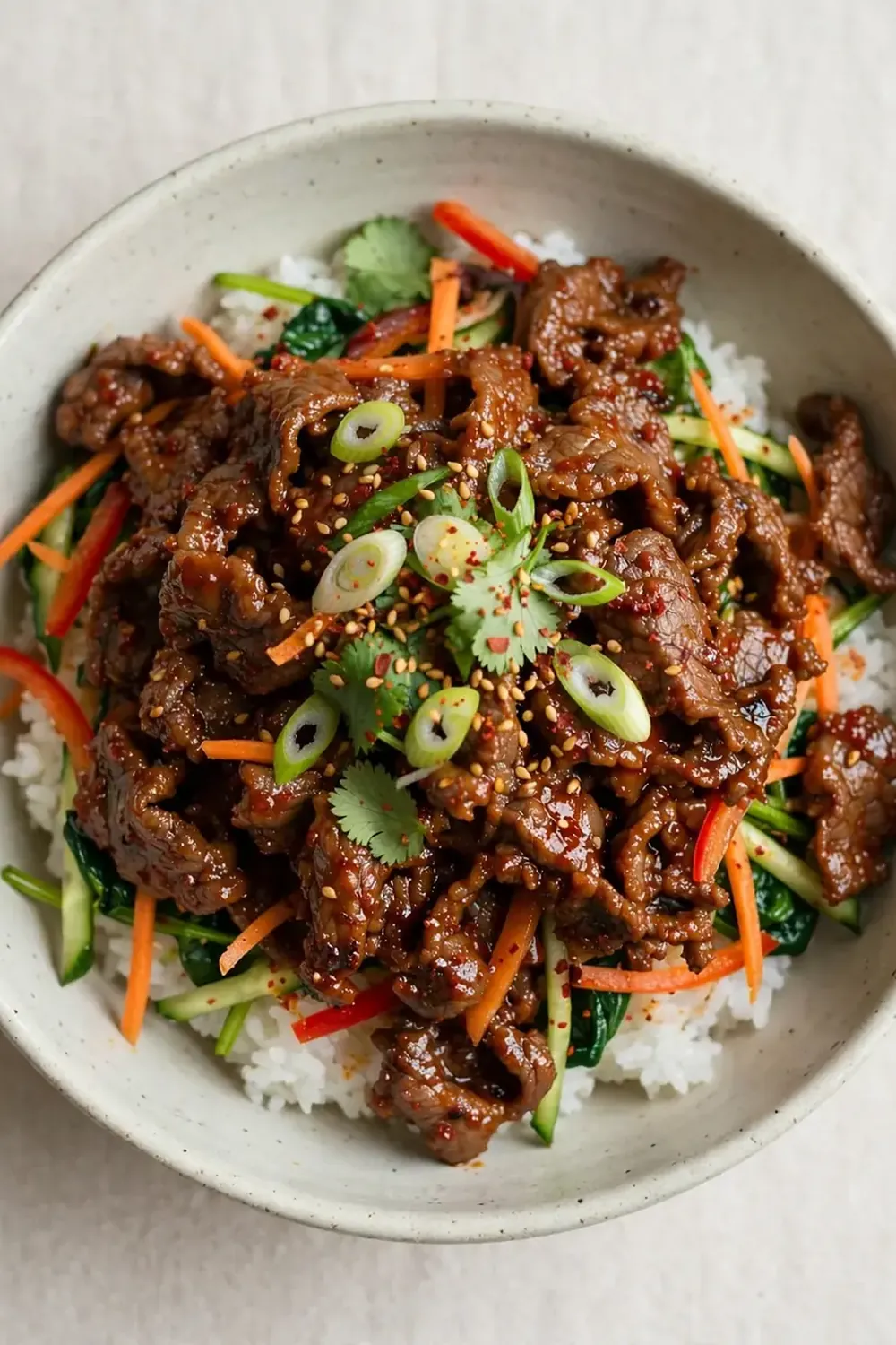 Spicy Korean Beef Bulgogi Bowls