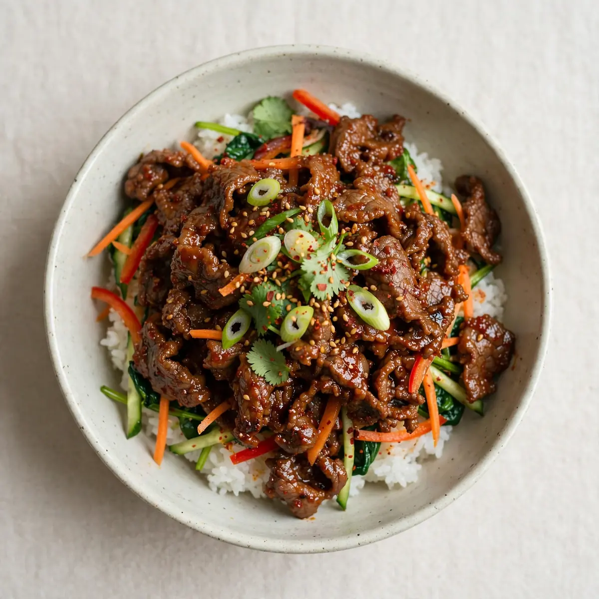 Spicy Korean Beef Bulgogi Bowls